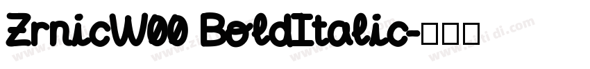 ZrnicW00 BoldItalic字体转换